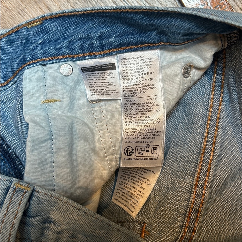 Levi's Ribcage Straight Ankle Jeans 29 High Rise Vintage Wash Denim - Picture 5 of 8